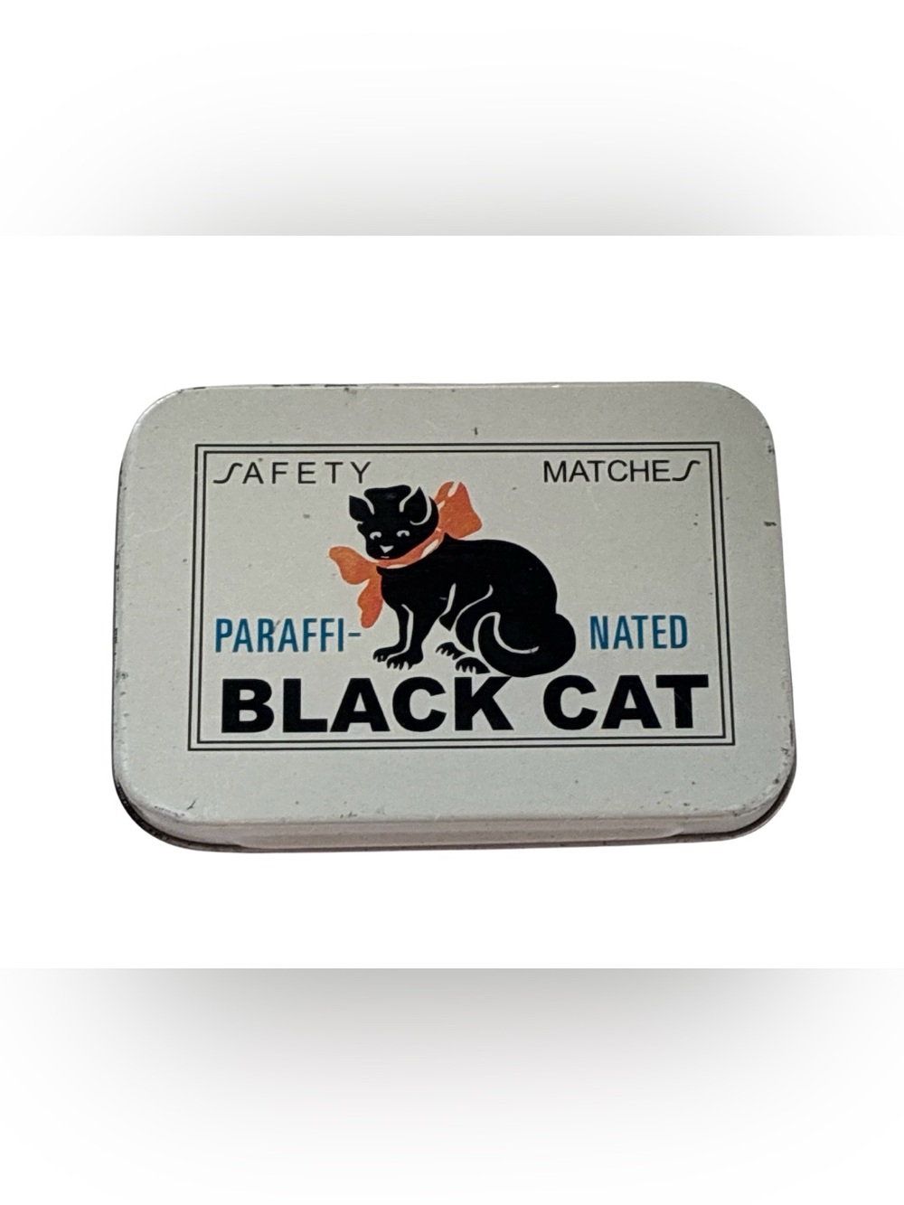 RETRO MATCHBOX TIN BLACK CAT ACCOUTREMENTS